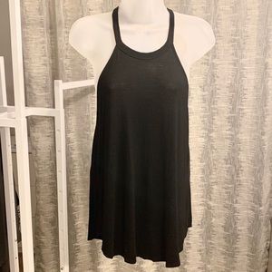 Black flowy tank
